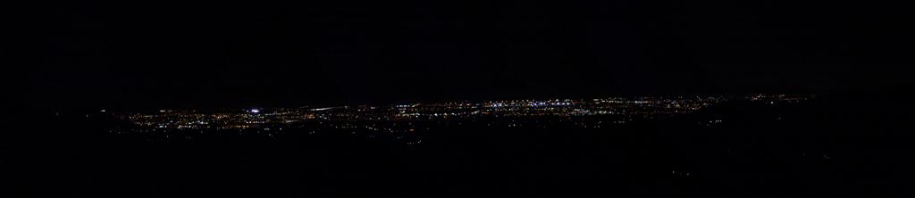A photomontage of the city lights from my house